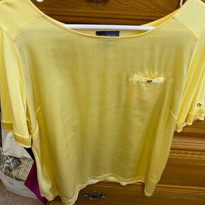 The Limited Yellow Relaxed Boxy Blouse